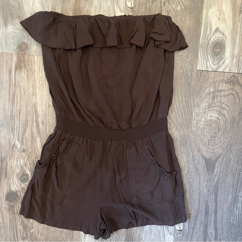 brown romper by Mudd size L